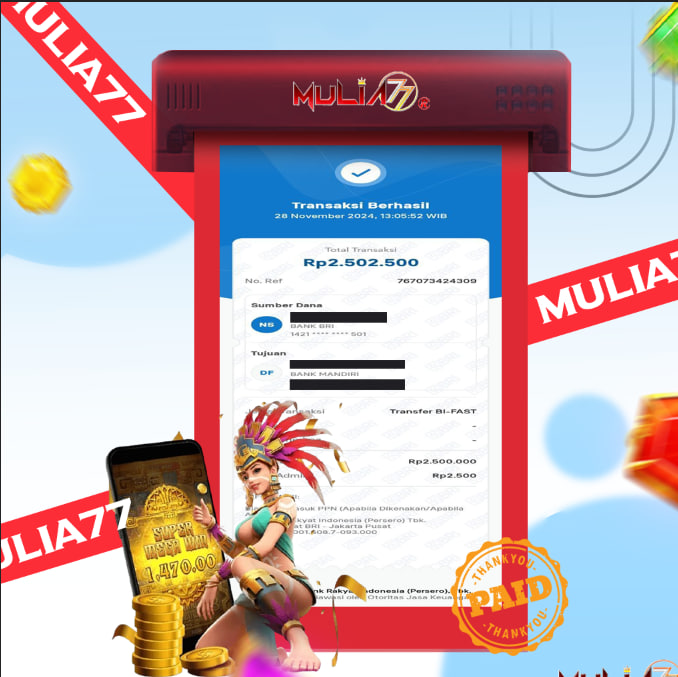 Menang Jackpot Slot Online Gacor MULIA77 Resmi Rp 2.500.000