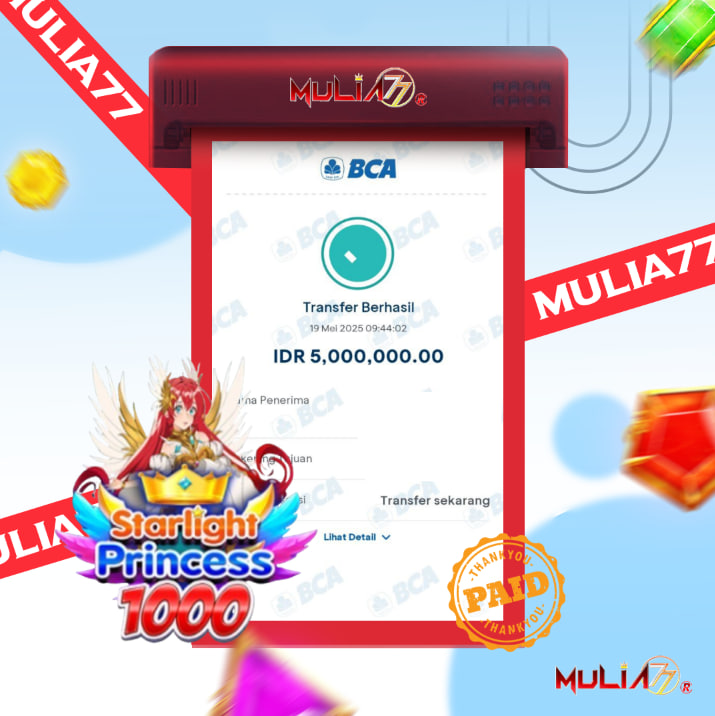 Menang Jackpot Slot Online Gacor MULIA77 Resmi Rp 5.000.000