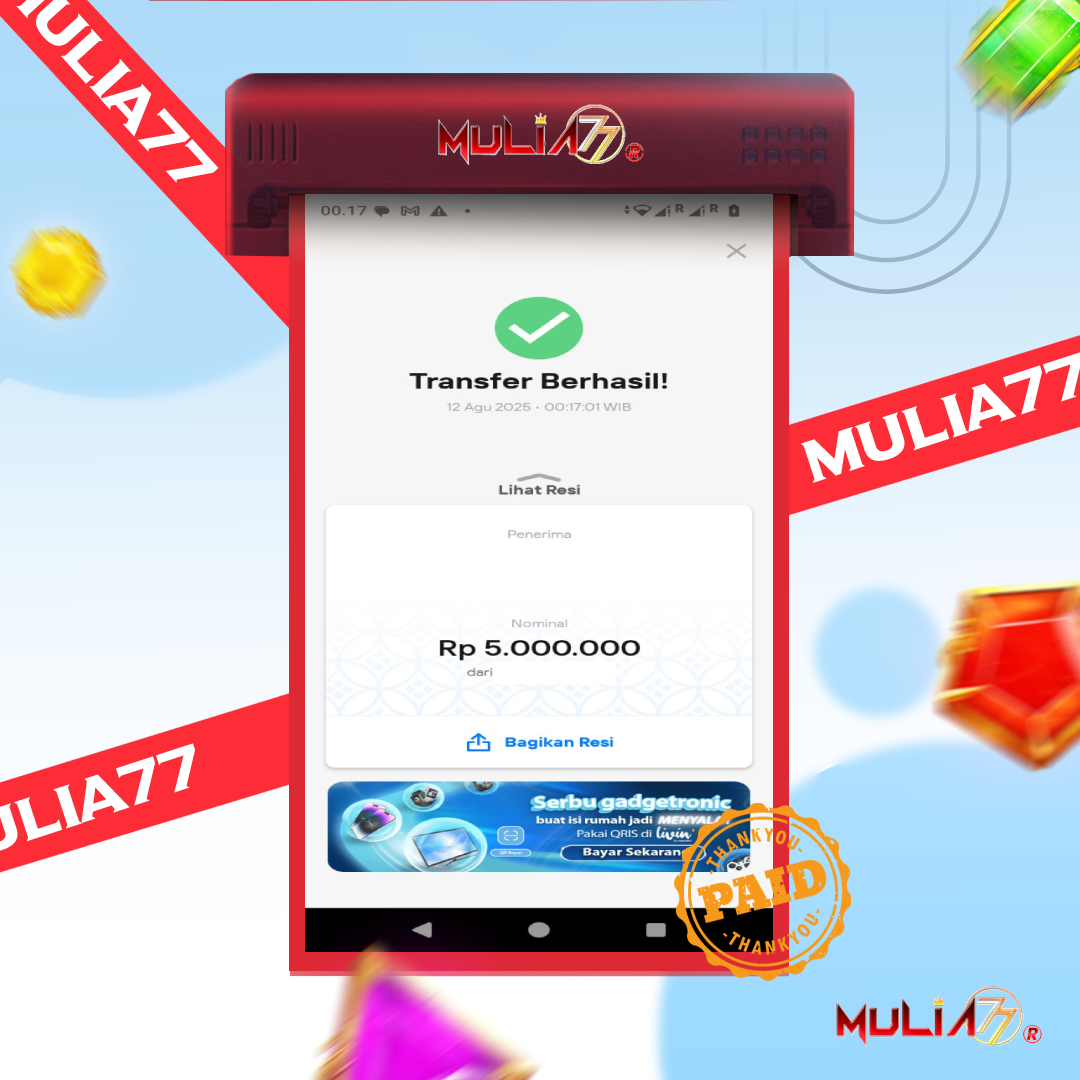 Menang Jackpot Slot Online Gacor MULIA77 Resmi Rp5.000.000
