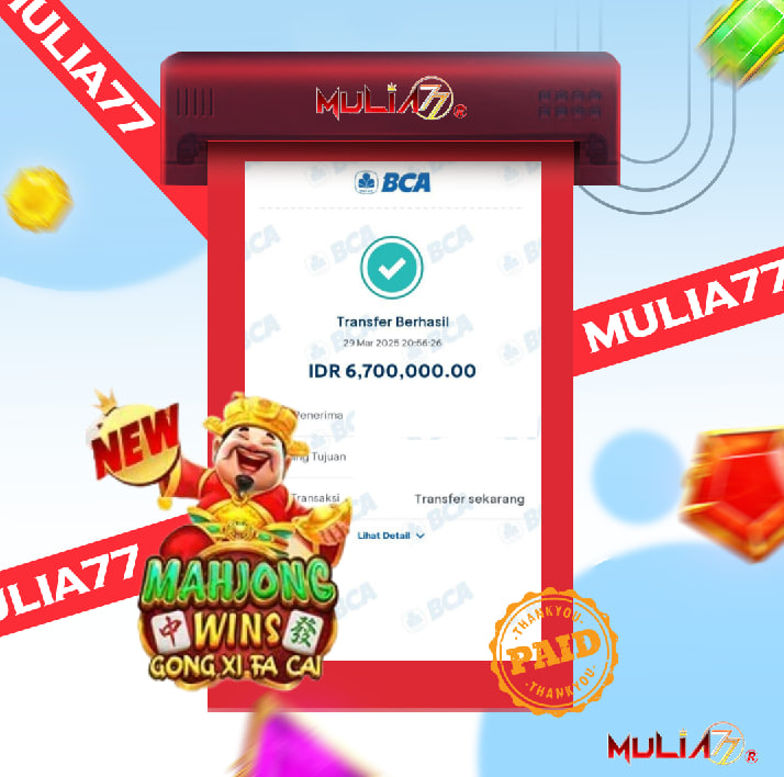 Menang Jackpot Slot Online Gacor MULIA77 Resmi Rp 6.700.000