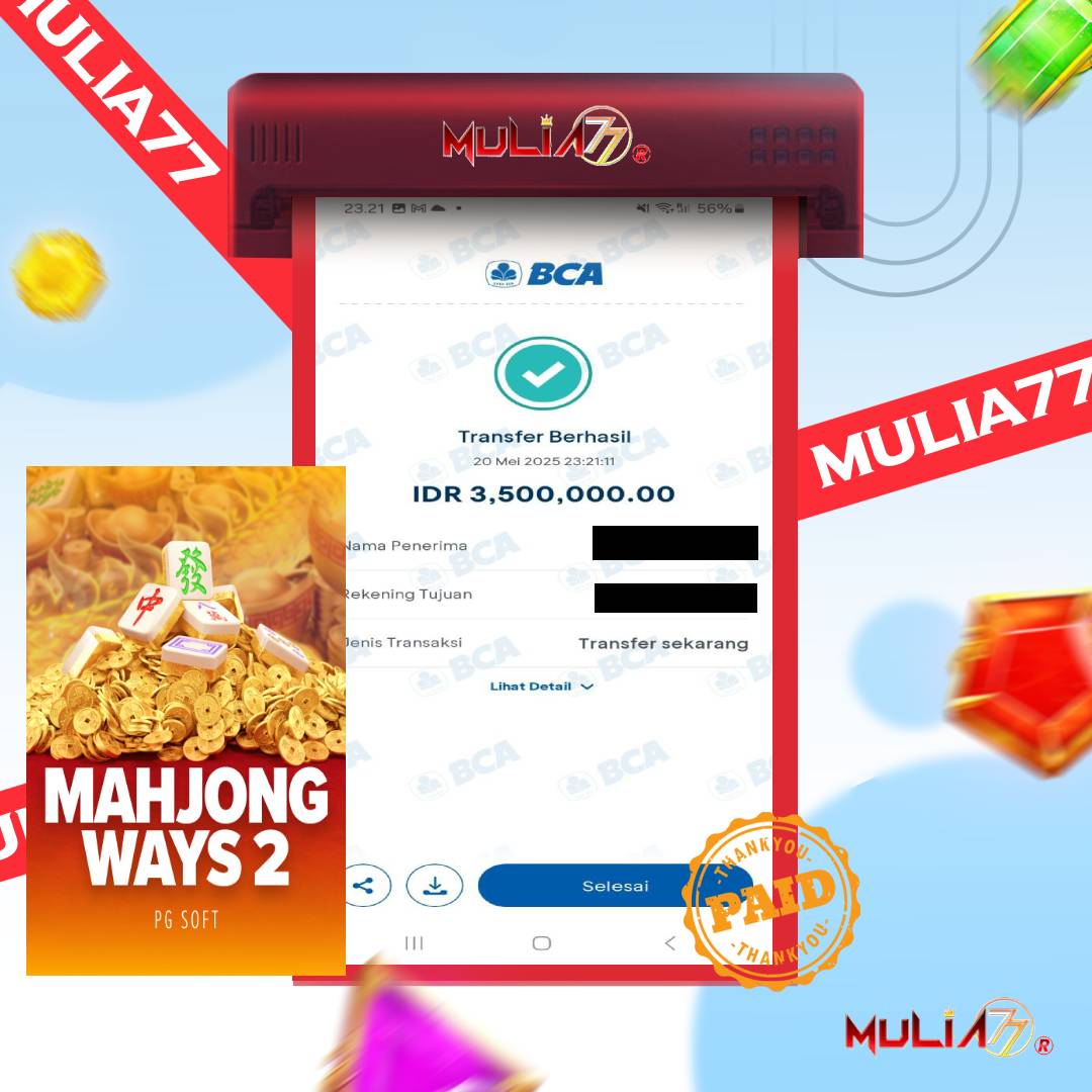 Menang Jackpot Slot Online Gacor MULIA77 Resmi Rp 3.500.000