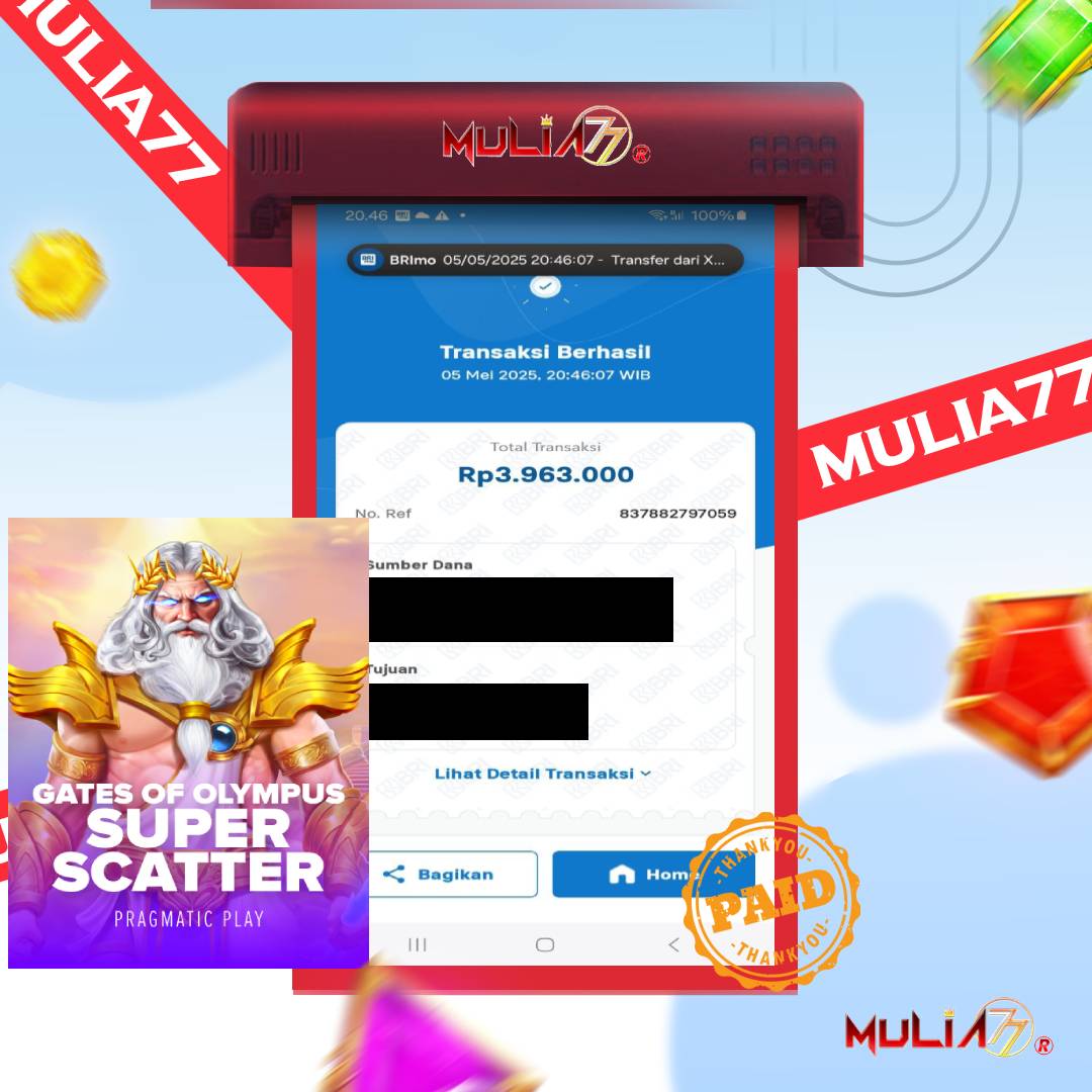 Menang Jackpot Slot Online Gacor MULIA77 Resmi Rp 3.963.000