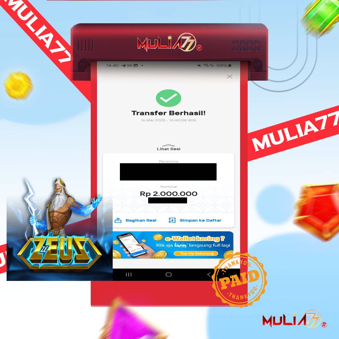 Menang Jackpot Slot Online Gacor MULIA77 Resmi Rp 2.000.000