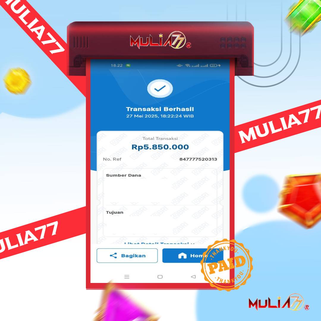 Menang Jackpot Slot Online Gacor MULIA77 Resmi Rp 5.850.000
