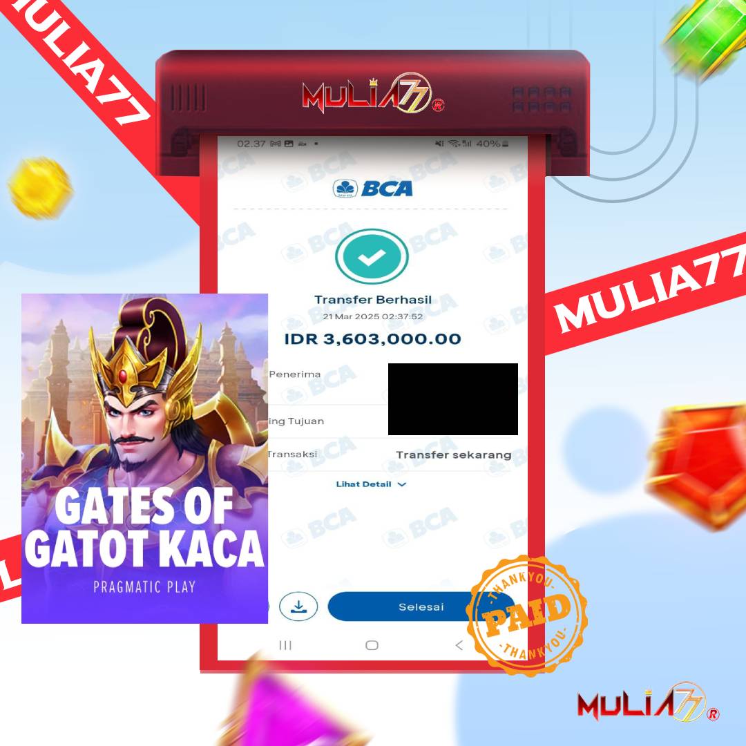 Menang Jackpot Slot Online Gacor MULIA77 Resmi Rp 3.603.000