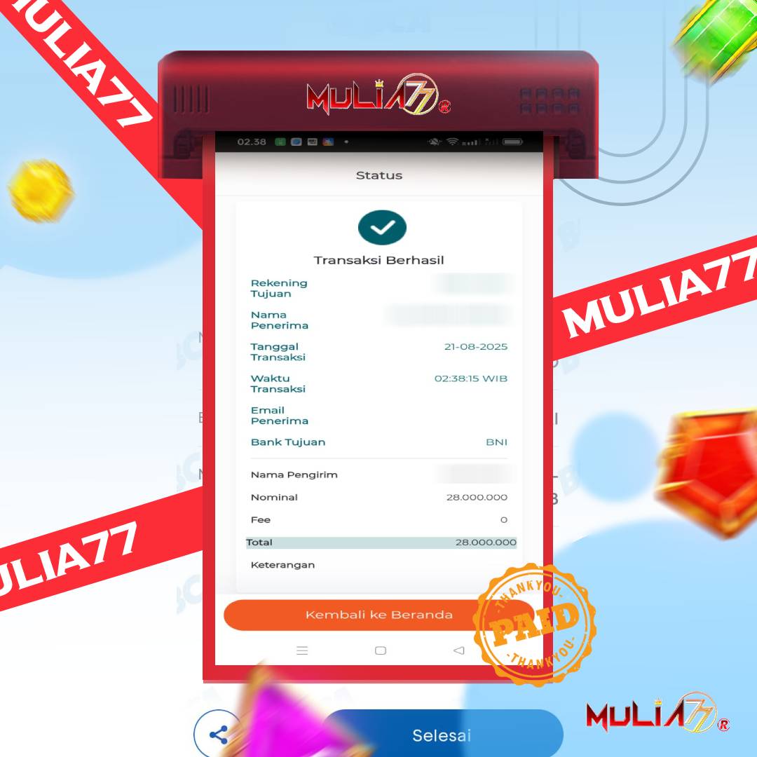 Menang Jackpot Slot Online Gacor MULIA77 Resmi Rp28.000.000