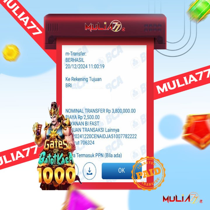 Menang Jackpot Slot Online Gacor MULIA77 Resmi Rp 3.800.000