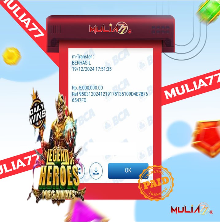 Menang Jackpot Slot Online Gacor MULIA77 Resmi Rp 5.000.000