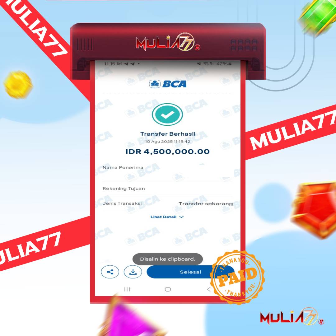 Menang Jackpot Slot Online Gacor MULIA77 Resmi Rp 4.500.000