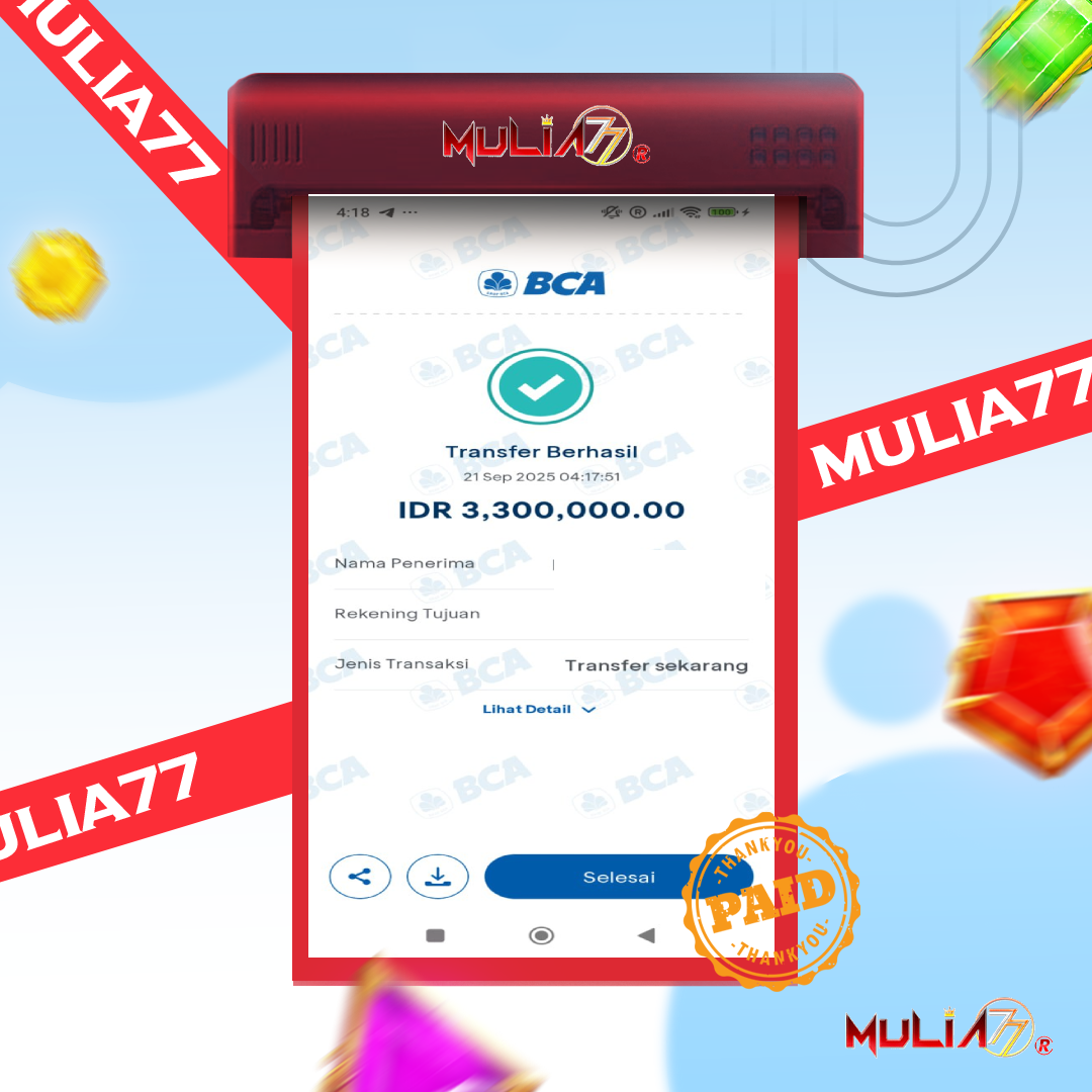Menang Jackpot Slot Online Gacor MULIA77 Resmi Rp  3.300.000