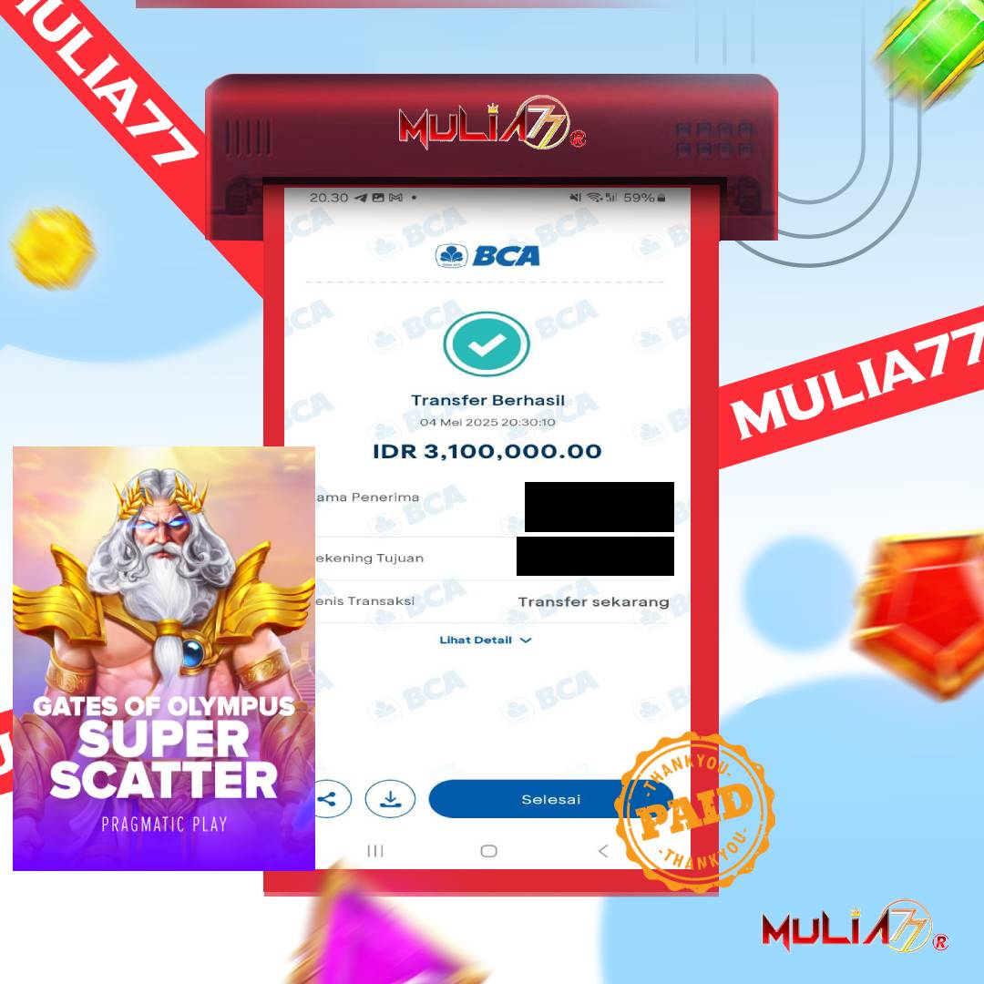 Menang Jackpot Slot Online Gacor MULIA77 Resmi Rp 3.100.000