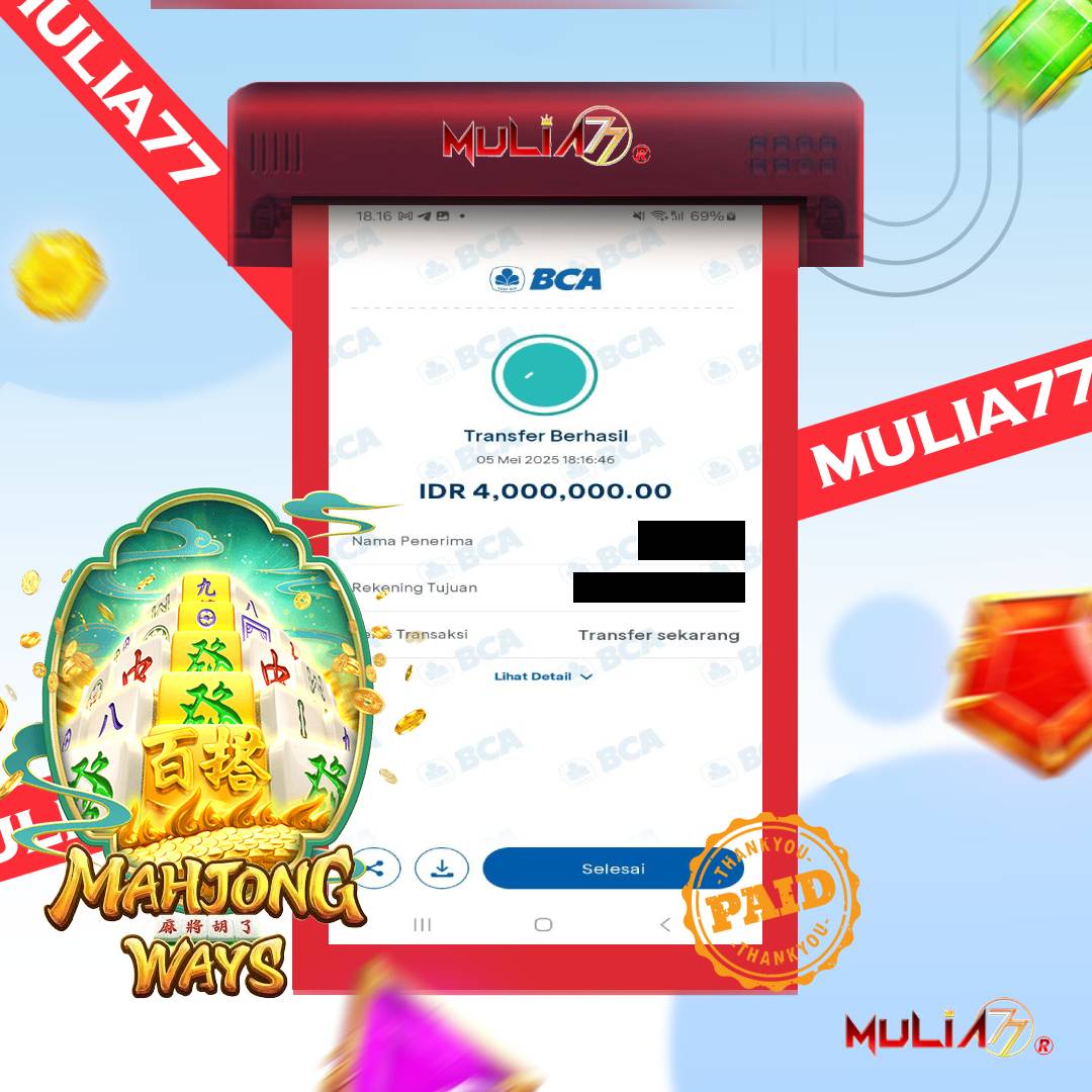 Menang Jackpot Slot Online Gacor MULIA77 Resmi Rp 4.000.000