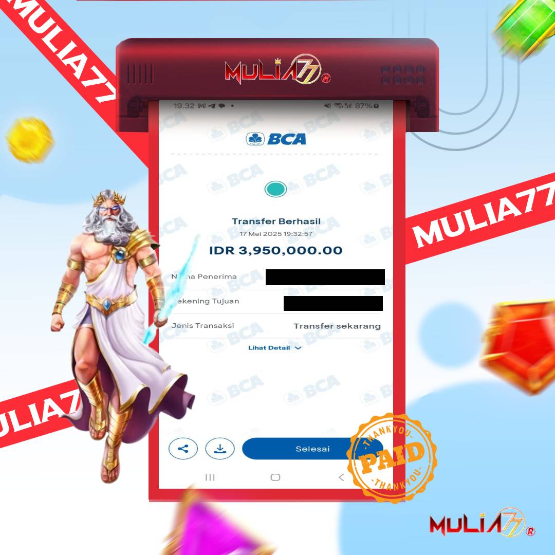 Menang Jackpot Slot Online Gacor MULIA77 Resmi Rp 3.950.000