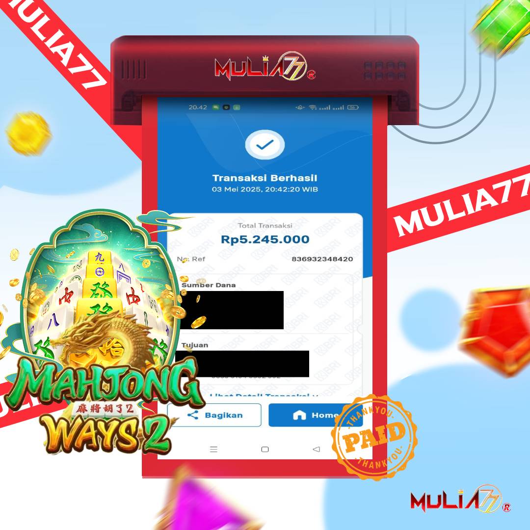 Menang Jackpot Slot Online Gacor MULIA77 Resmi Rp 5.245.000