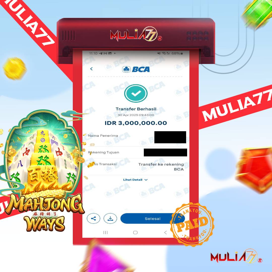 Menang Jackpot Slot Online Gacor MULIA77 Resmi Rp 3.000.000