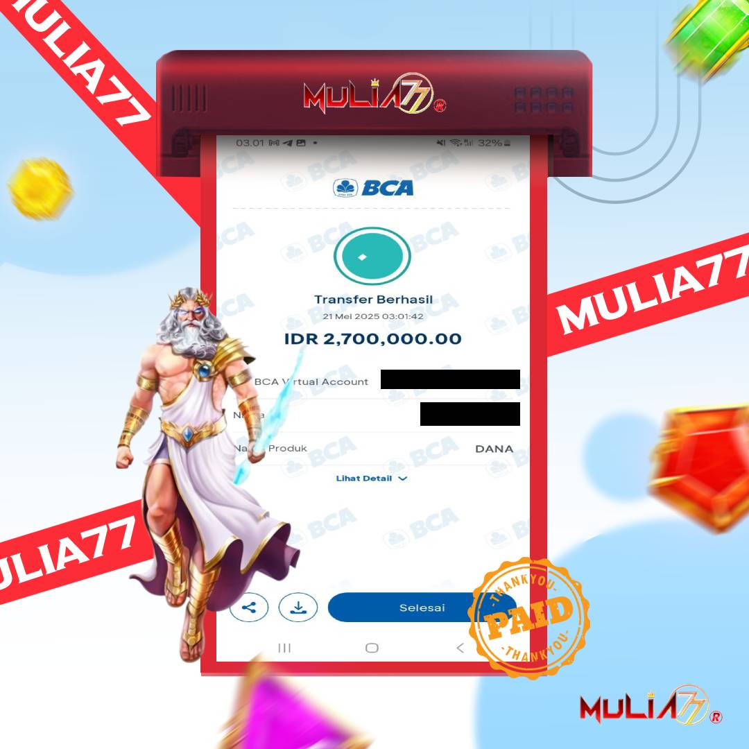 Menang Jackpot Slot Online Gacor MULIA77 Resmi Rp 2.700.000