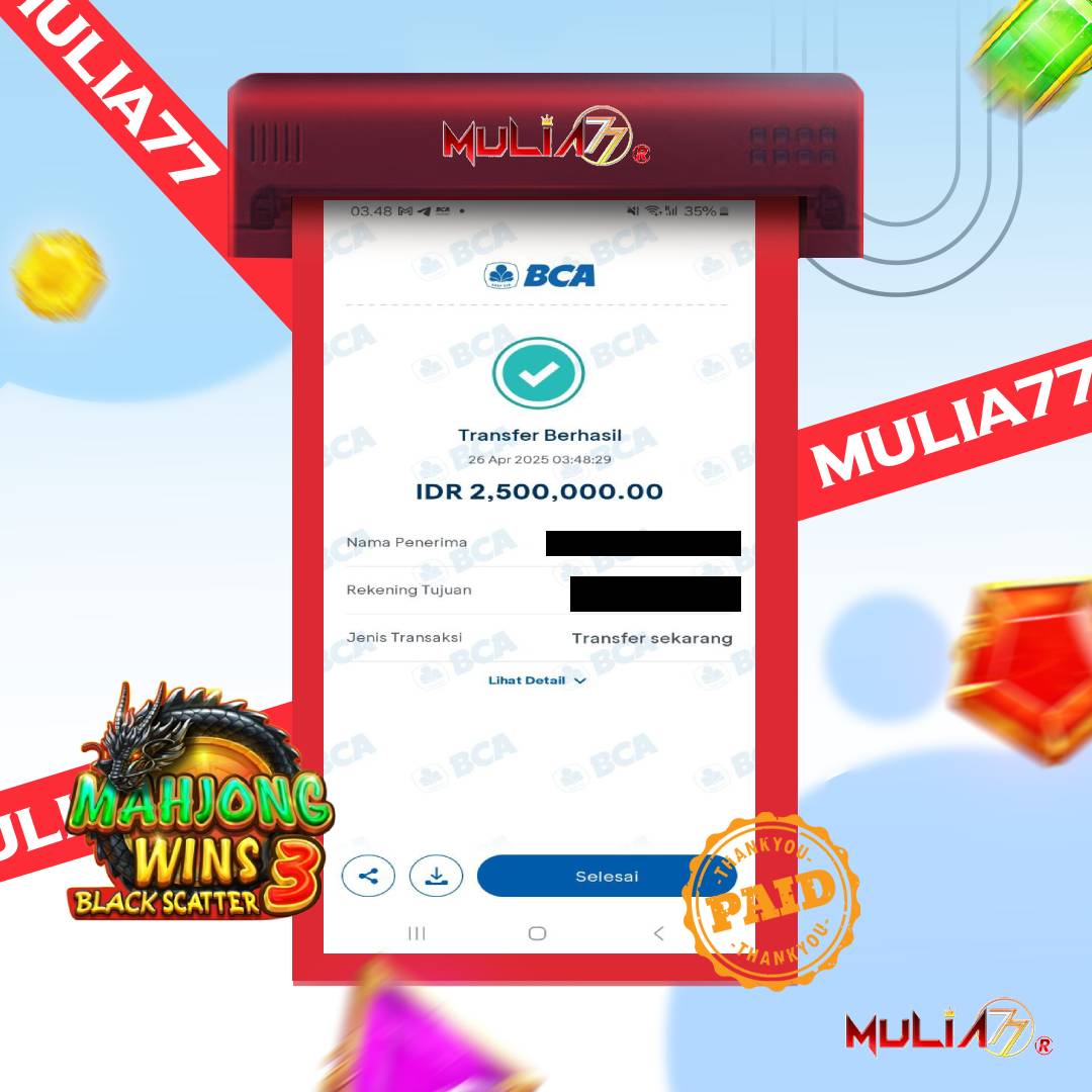 Menang Jackpot Slot Online Gacor MULIA77 Resmi Rp 2.500.000