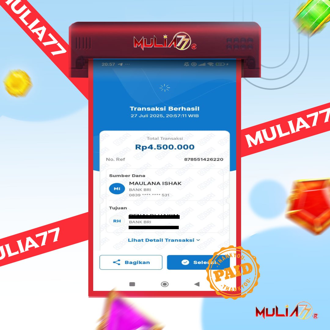 Menang Jackpot Slot Online Gacor MULIA77 Resmi Rp 4.500.000