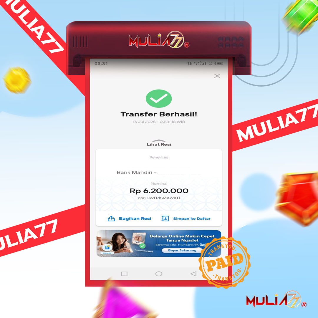 Menang Jackpot Slot Online Gacor MULIA77 Resmi Rp 6.200.000