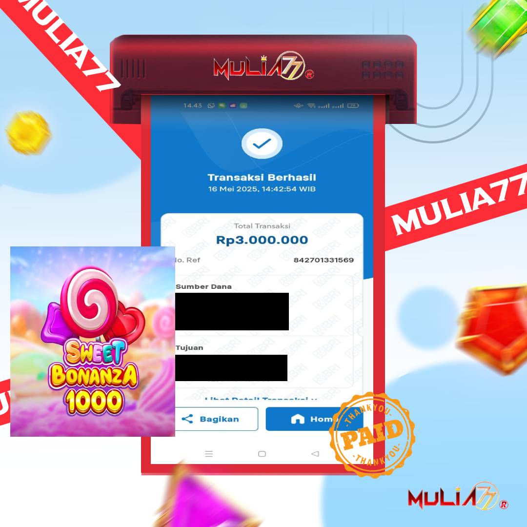 Menang Jackpot Slot Online Gacor MULIA77 Resmi Rp 3.000.000