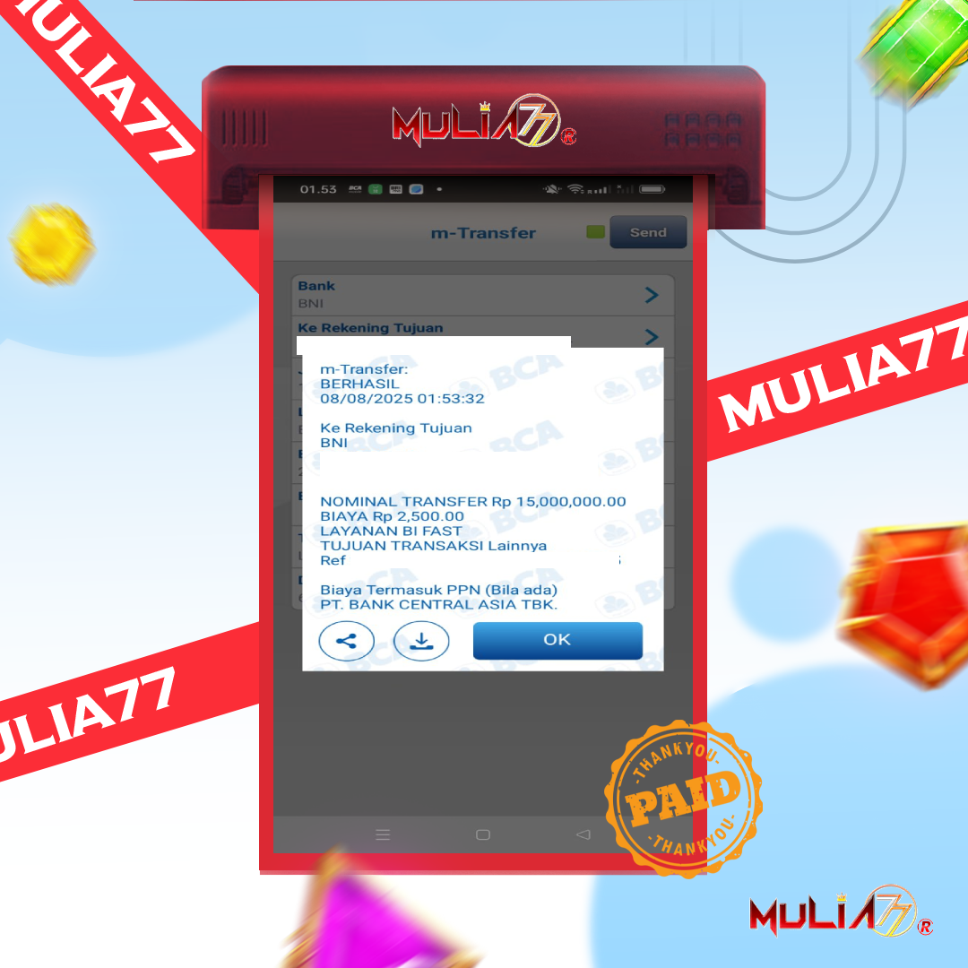 Menang Jackpot Slot Online Gacor MULIA77 Resmi Rp 15.000.000