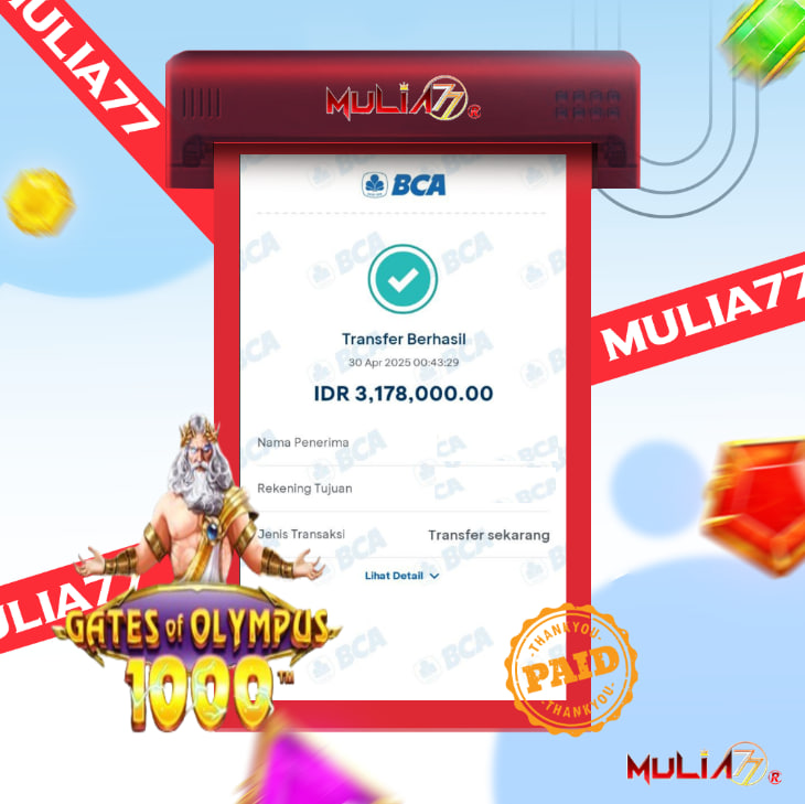 Menang Jackpot Slot Online Gacor MULIA77 Resmi Rp 3.178.000