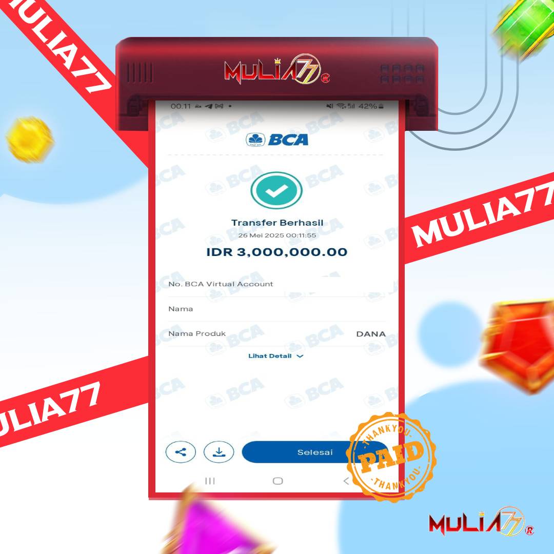 Menang Jackpot Slot Online Gacor MULIA77 Resmi Rp 3.000.000