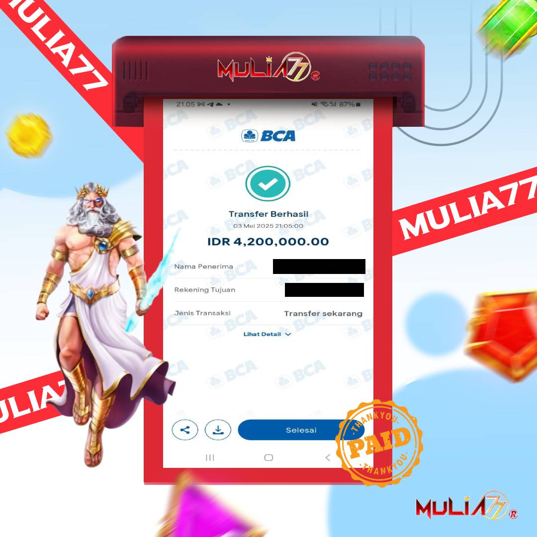 Menang Jackpot Slot Online Gacor MULIA77 Resmi Rp 4.200.000