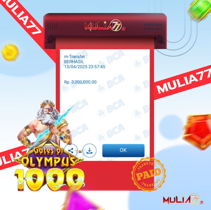 Menang Jackpot Slot Online Gacor MULIA77 Resmi Rp 3.000.000