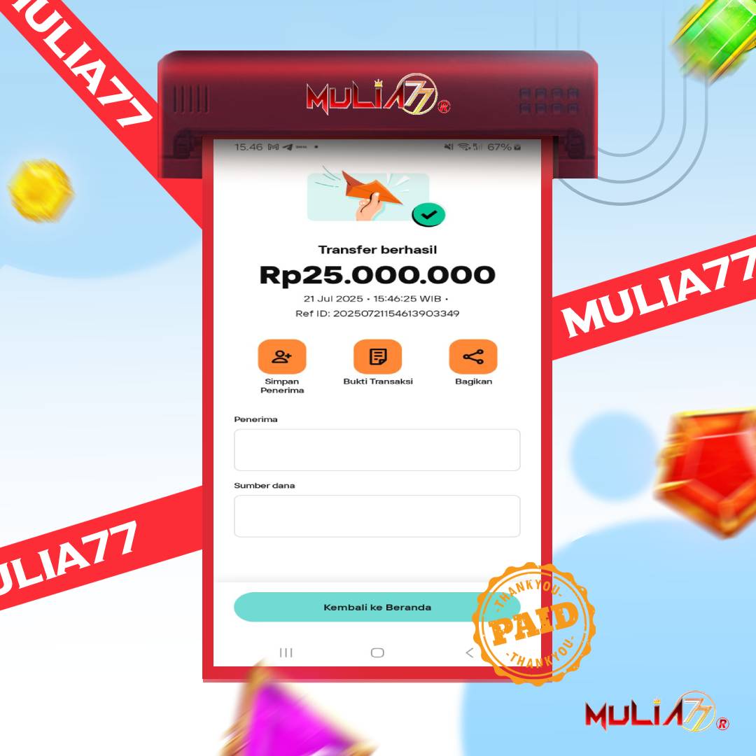 Menang Jackpot Slot Online Gacor MULIA77 Resmi Rp 25.000.000