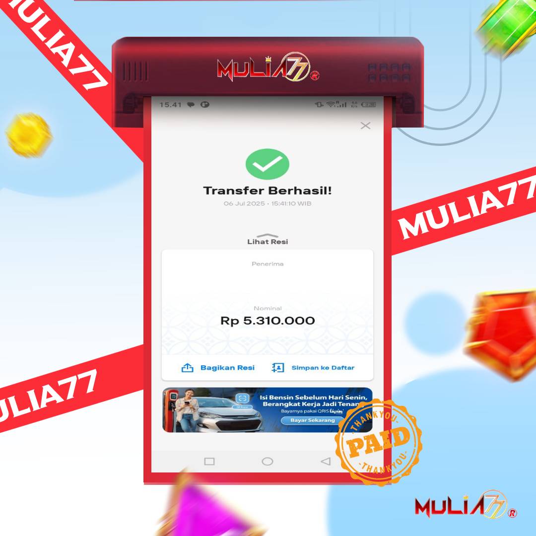 Menang Jackpot Slot Online Gacor MULIA77 Resmi Rp 5.310.000
