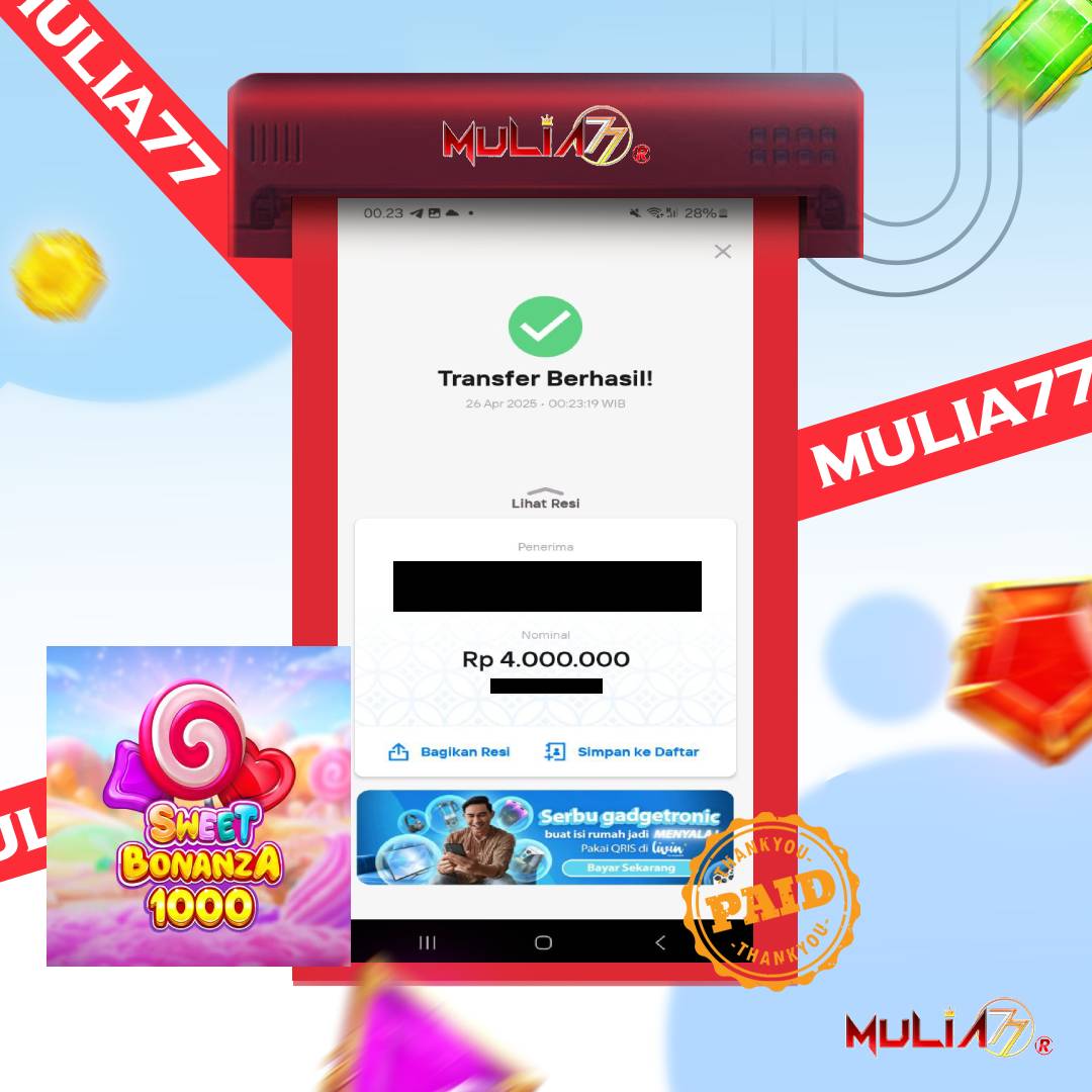 Menang Jackpot Slot Online Gacor MULIA77 Resmi Rp 4.000.000