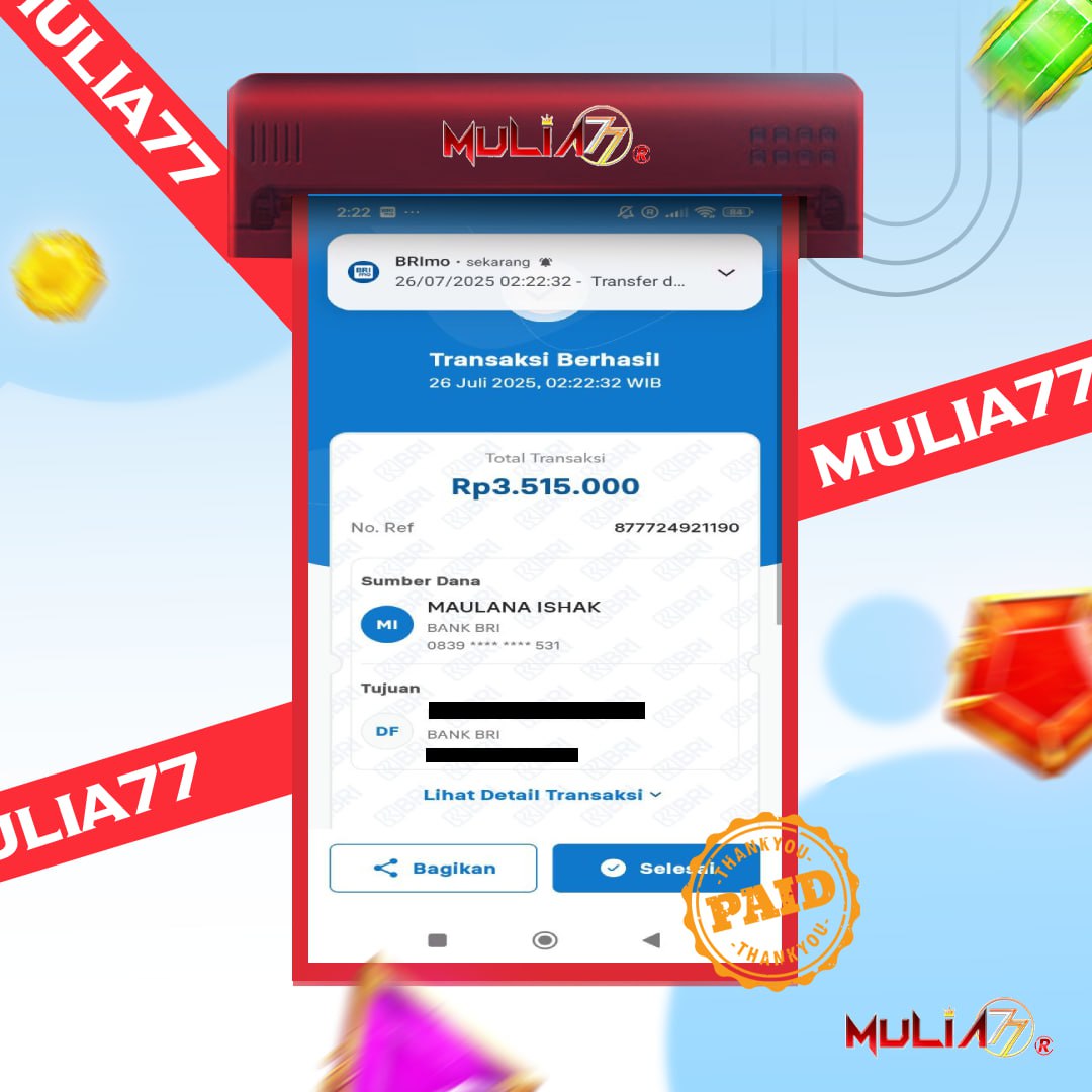 Menang Jackpot Slot Online Gacor MULIA77 Resmi Rp 3.515.000