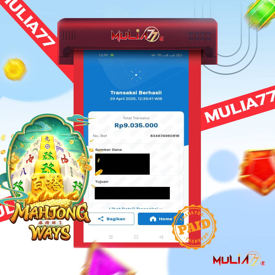 Menang Jackpot Slot Online Gacor MULIA77 Resmi Rp 9.035.000