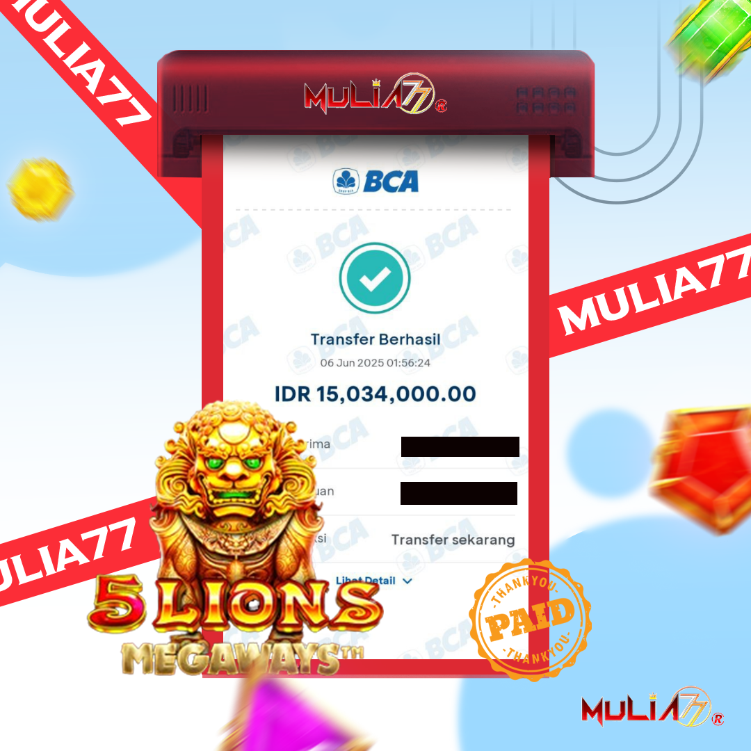 Menang Jackpot Slot Online Gacor MULIA77 Resmi Rp 15.034.000
