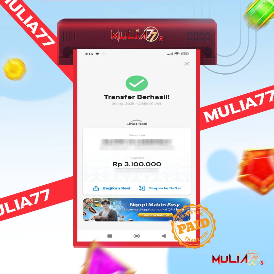 Menang Jackpot Slot Online Gacor MULIA77 Resmi Rp3.100.000