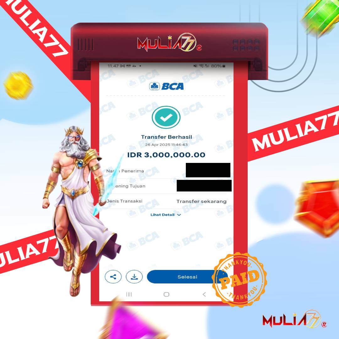 Menang Jackpot Slot Online Gacor MULIA77 Resmi Rp 3.000.000