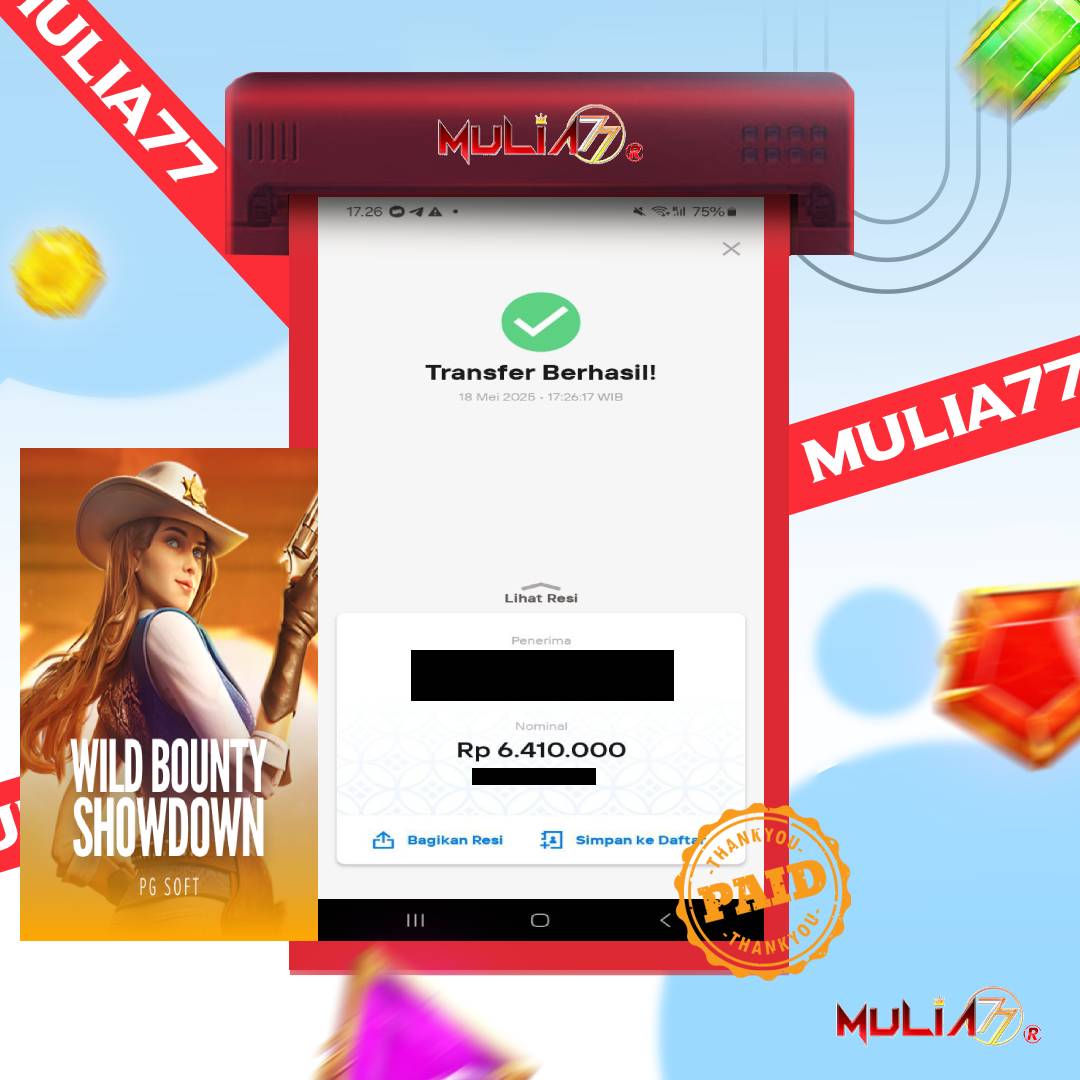 Menang Jackpot Slot Online Gacor MULIA77 Resmi Rp 6.410.000