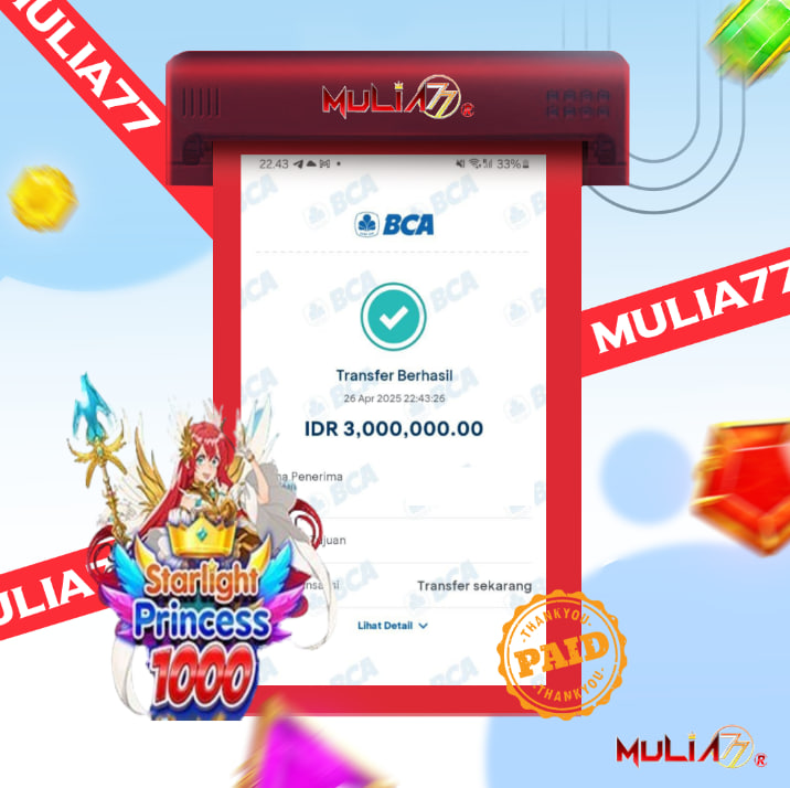 Menang Jackpot Slot Online Gacor MULIA77 Resmi Rp 3.000.000