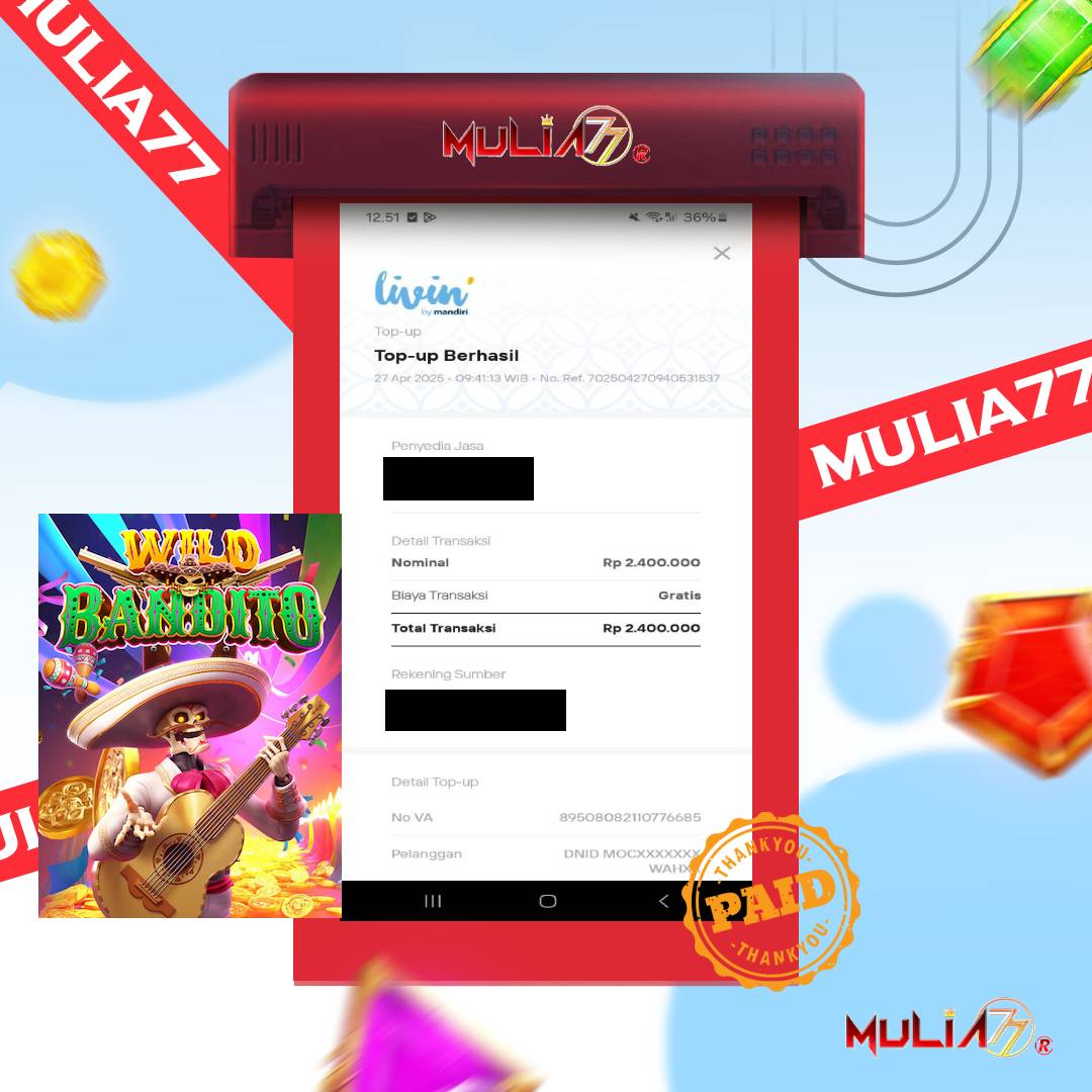Menang Jackpot Slot Online Gacor MULIA77 Resmi Rp 2.400.000