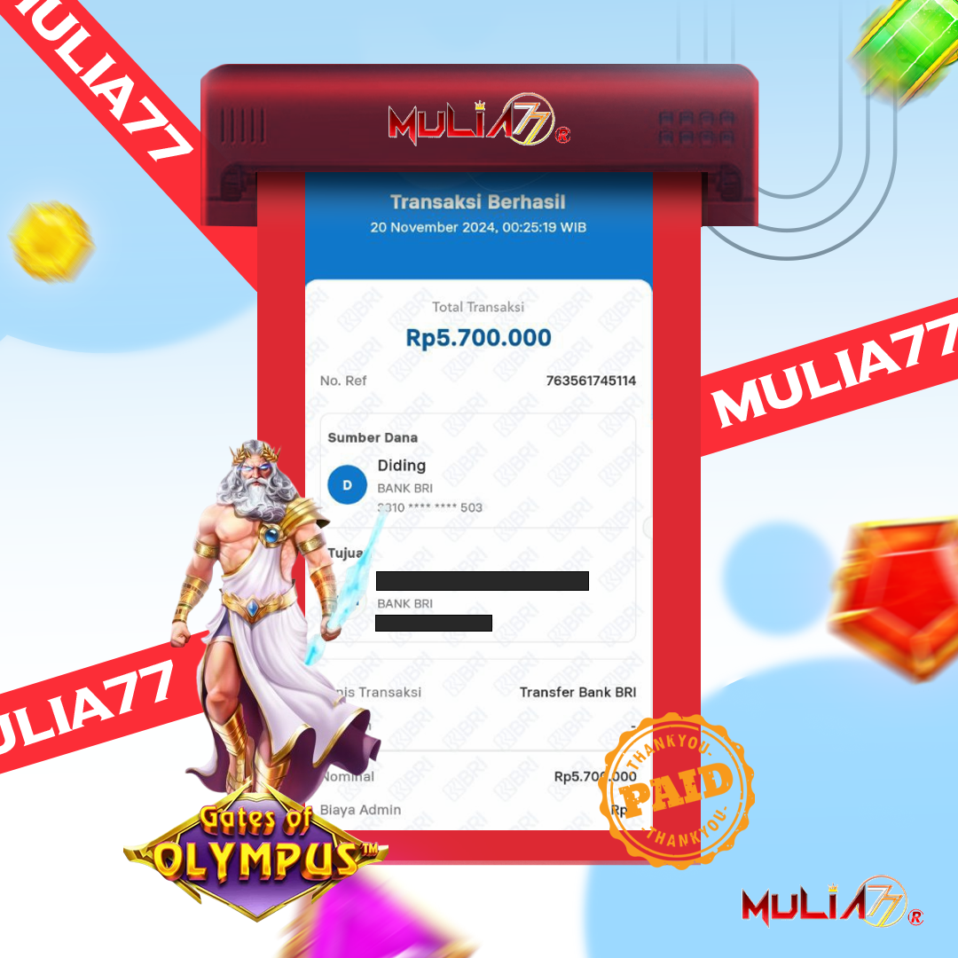 Menang Jackpot Slot Online Gacor MULIA77 Resmi Rp 5.700.000