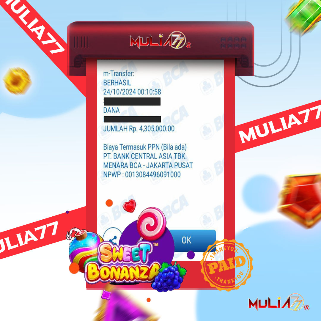 Menang Jackpot Slot Online Gacor MULIA77 Resmi Rp 4.305.000