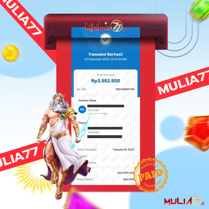 Menang Jackpot Slot Online Gacor MULIA77 Resmi Rp 3.550.000