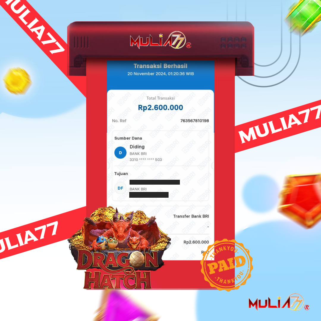 Menang Jackpot Slot Online Gacor MULIA77 Resmi Rp 2.600.000
