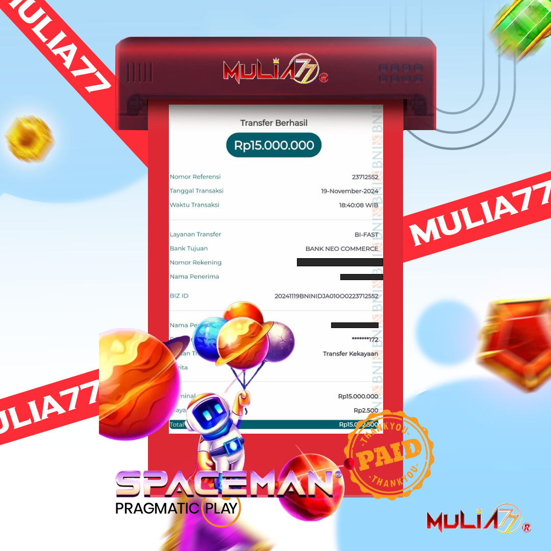 Menang Jackpot Slot Online Gacor MULIA77 Resmi Rp 15.000.000