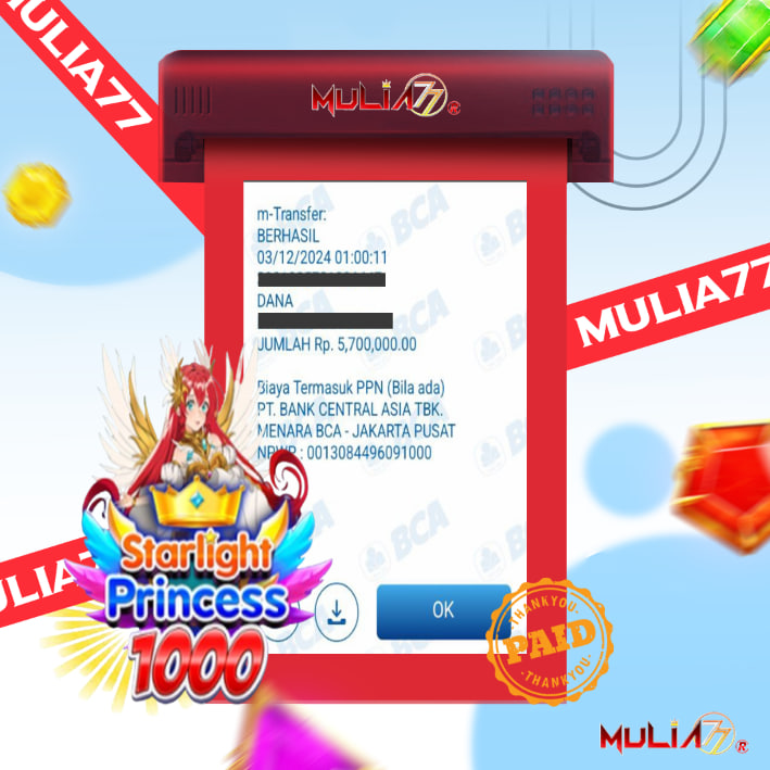 Menang Jackpot Slot Online Gacor MULIA77 Resmi Rp 5.700.000