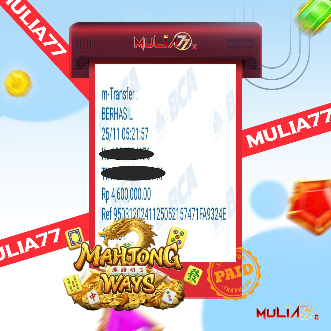 Menang Jackpot Slot Online Gacor MULIA77 Resmi Rp 4.600.000