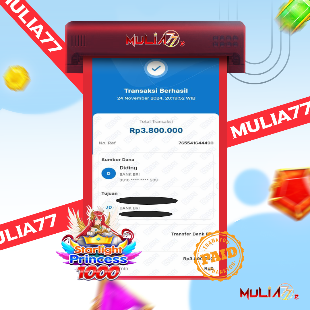 Menang Jackpot Slot Online Gacor MULIA77 Resmi Rp 3.800.000