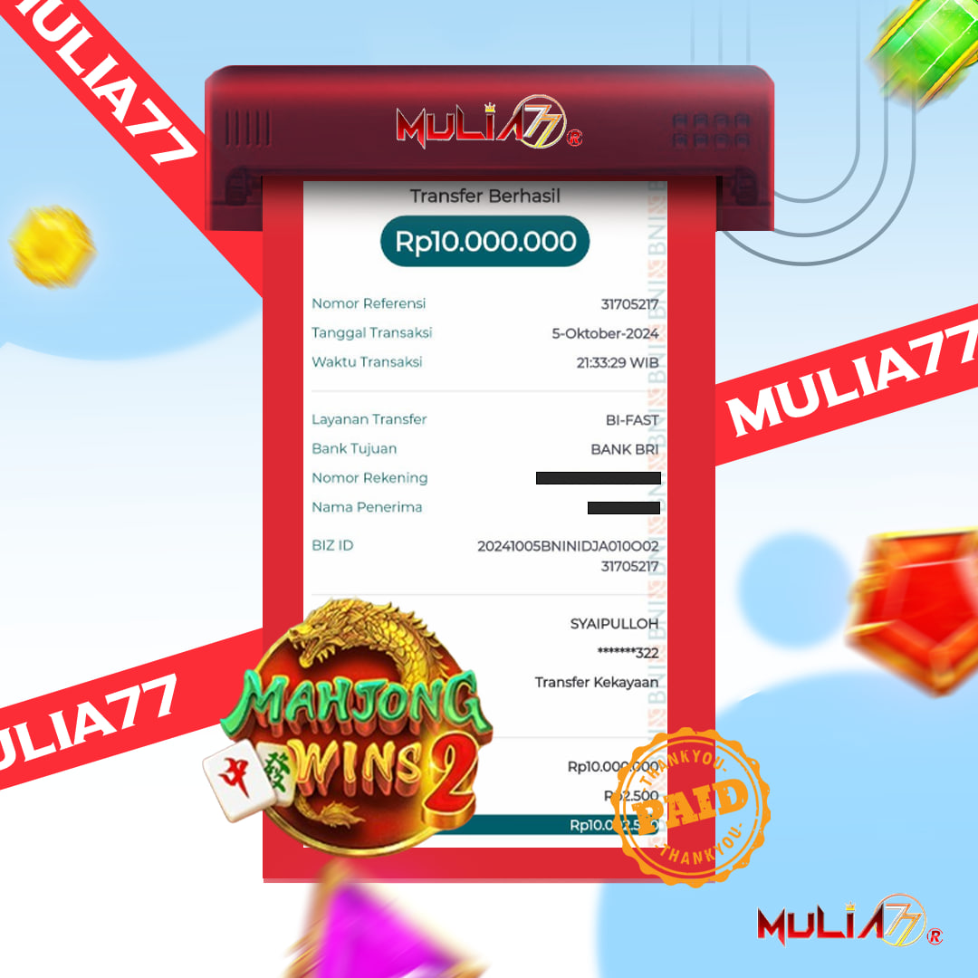 Menang Jackpot Slot Online Gacor MULIA77 Resmi Rp 10.000.000