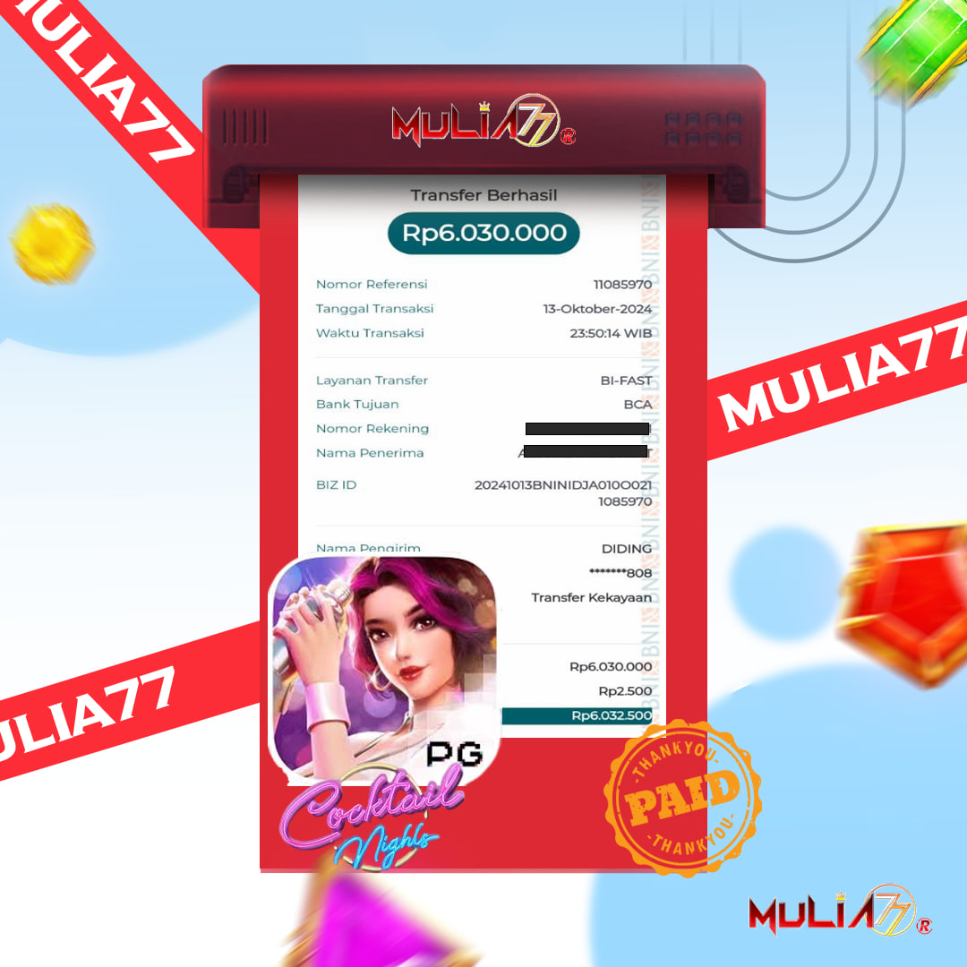 Menang Jackpot Slot Online Gacor MULIA77 Resmi Rp 6.030.000